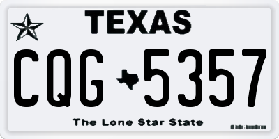 TX license plate CQG5357