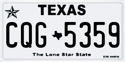 TX license plate CQG5359