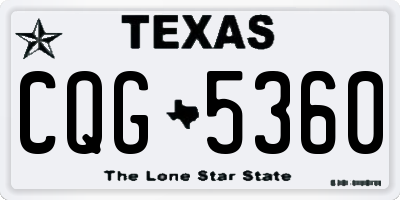 TX license plate CQG5360