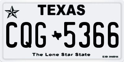 TX license plate CQG5366