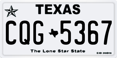 TX license plate CQG5367
