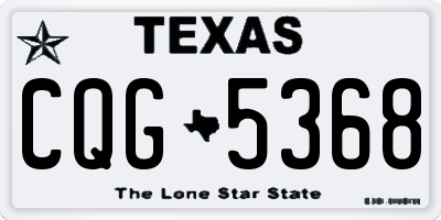 TX license plate CQG5368