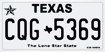 TX license plate CQG5369
