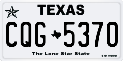 TX license plate CQG5370