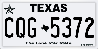 TX license plate CQG5372