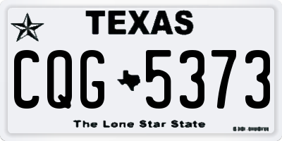 TX license plate CQG5373