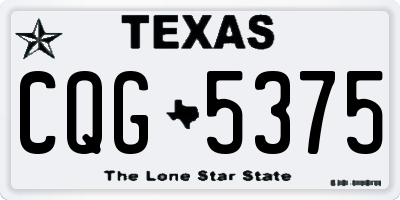TX license plate CQG5375