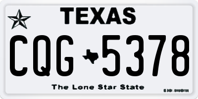 TX license plate CQG5378