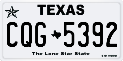 TX license plate CQG5392