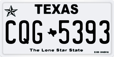 TX license plate CQG5393