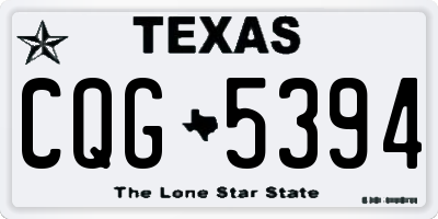 TX license plate CQG5394