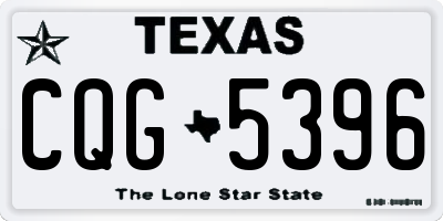 TX license plate CQG5396