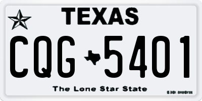 TX license plate CQG5401