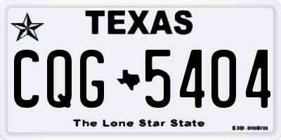 TX license plate CQG5404