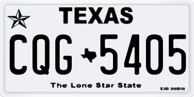 TX license plate CQG5405