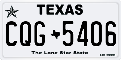 TX license plate CQG5406