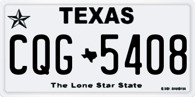 TX license plate CQG5408