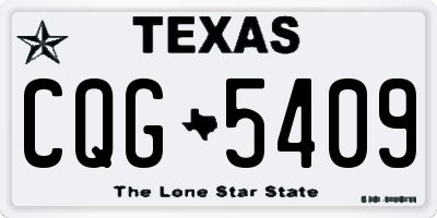 TX license plate CQG5409