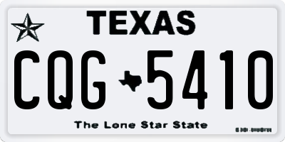 TX license plate CQG5410