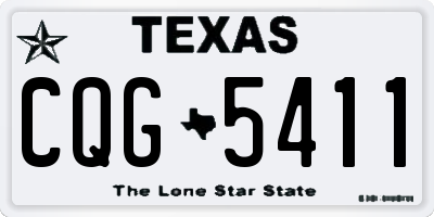 TX license plate CQG5411