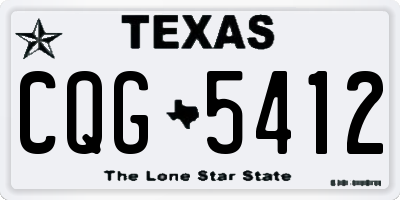 TX license plate CQG5412