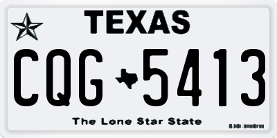 TX license plate CQG5413