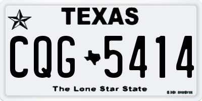 TX license plate CQG5414