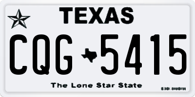 TX license plate CQG5415