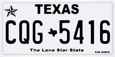 TX license plate CQG5416