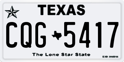 TX license plate CQG5417
