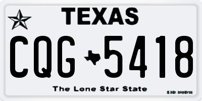 TX license plate CQG5418