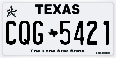 TX license plate CQG5421