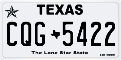 TX license plate CQG5422