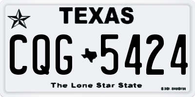 TX license plate CQG5424