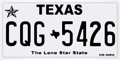 TX license plate CQG5426