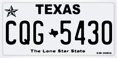 TX license plate CQG5430