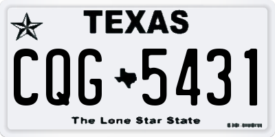 TX license plate CQG5431