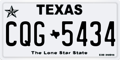 TX license plate CQG5434