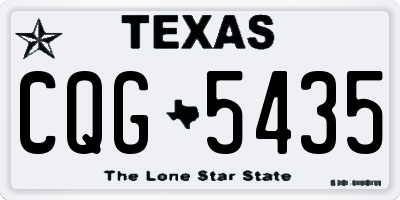 TX license plate CQG5435