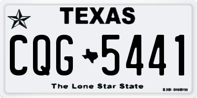 TX license plate CQG5441