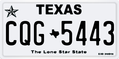TX license plate CQG5443