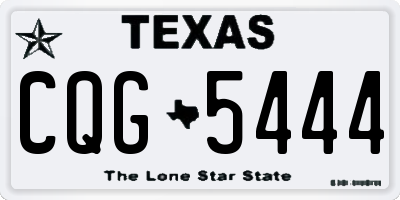 TX license plate CQG5444