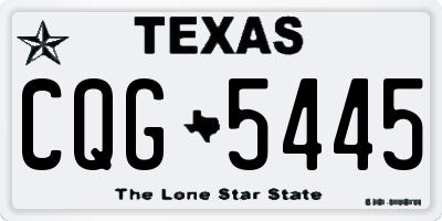 TX license plate CQG5445