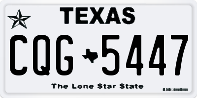 TX license plate CQG5447