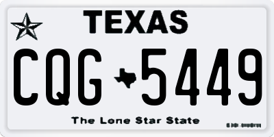 TX license plate CQG5449