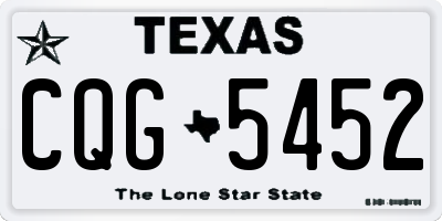 TX license plate CQG5452