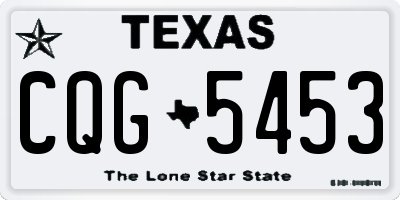 TX license plate CQG5453