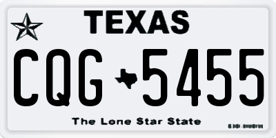 TX license plate CQG5455