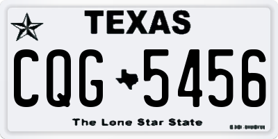 TX license plate CQG5456