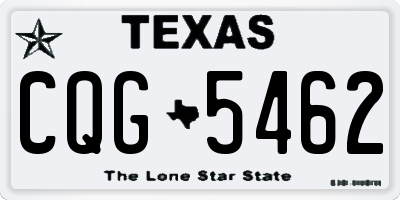 TX license plate CQG5462